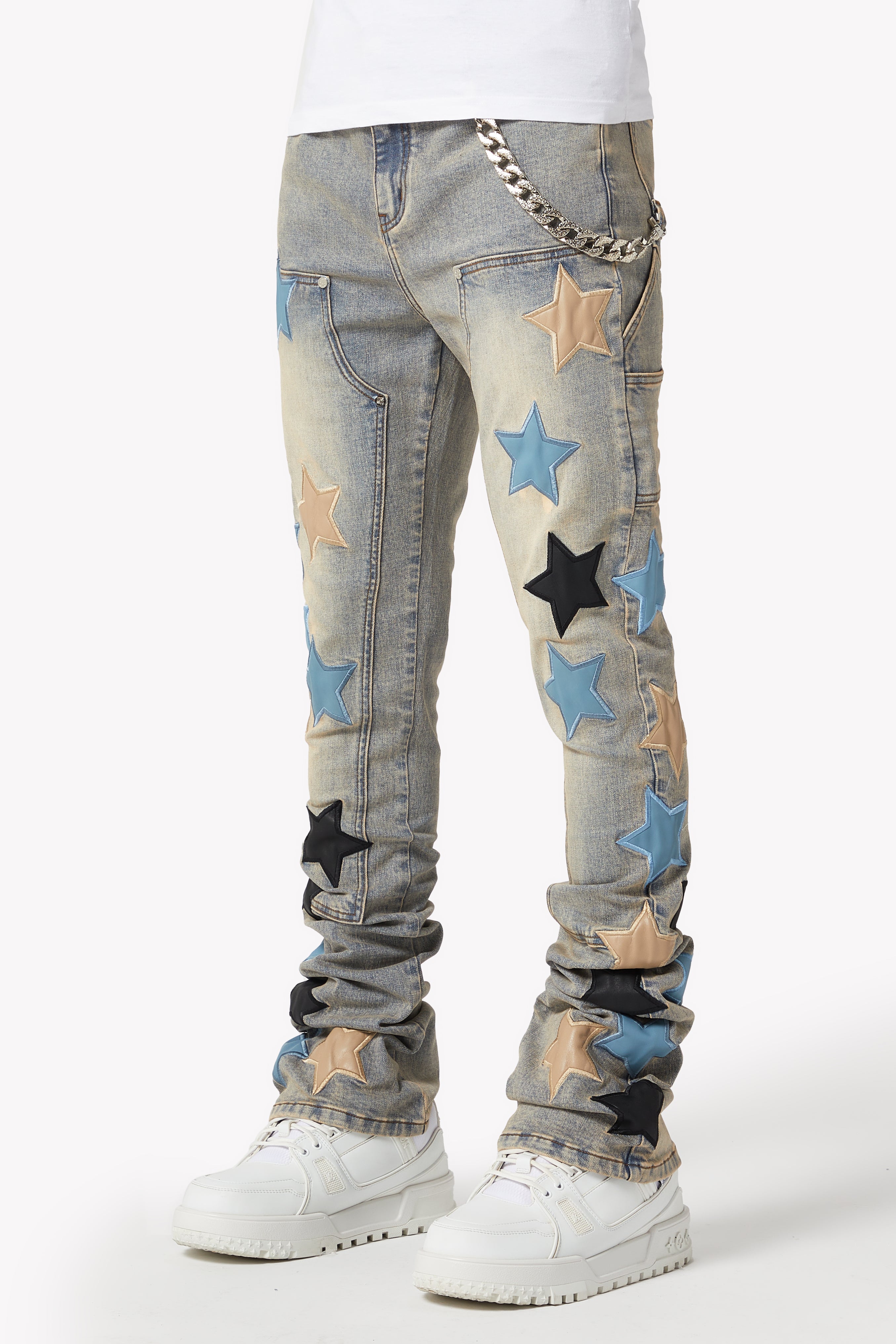 GUAPI VINTAGE STARS DENIM スターデニム 30 Powder Blue Vintage Stars Denim – GUAPI CLOTHING FZ-LLC