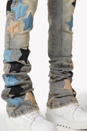 Powder Blue Vintage Stars Denim