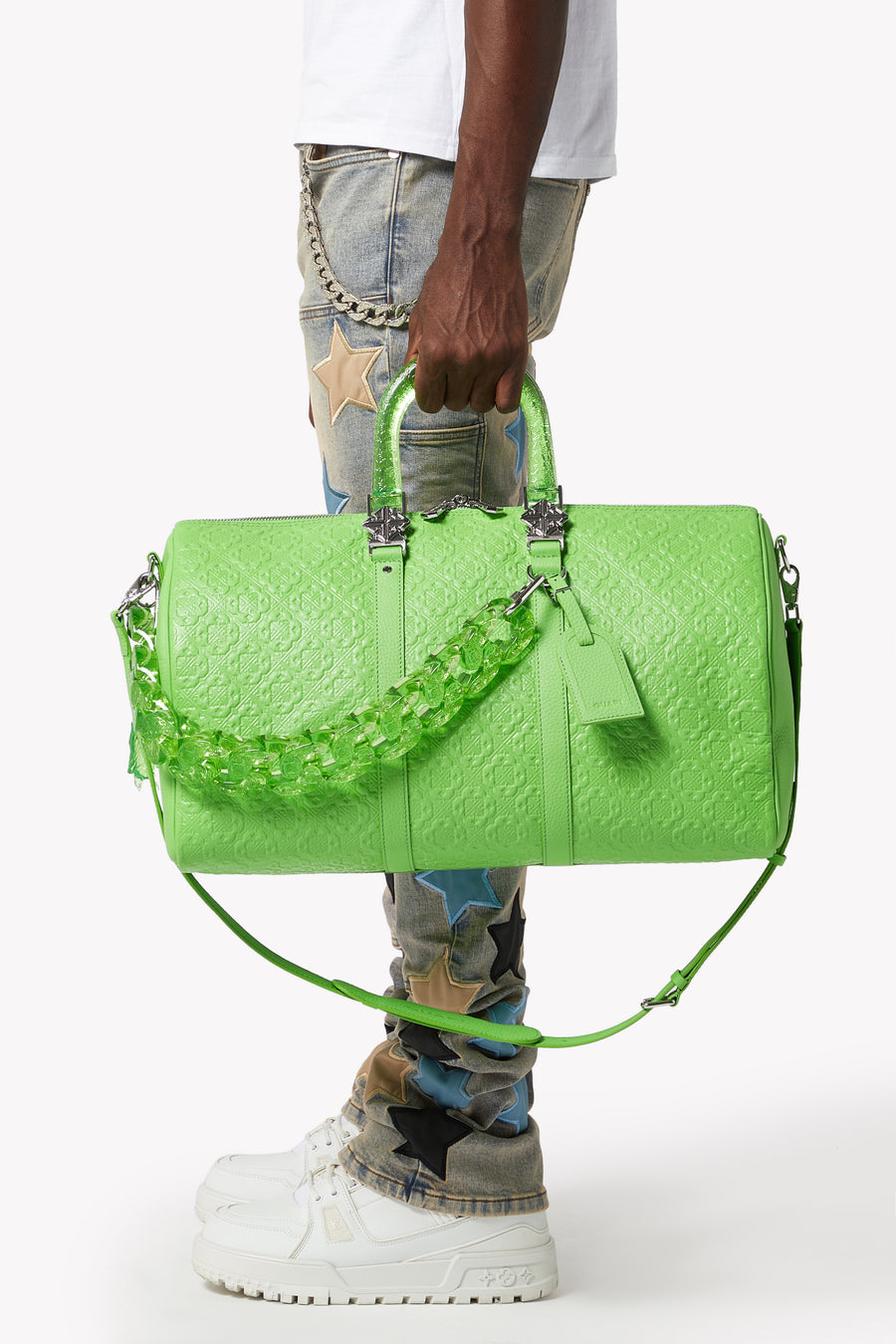 Slime Green Duffle Bag
