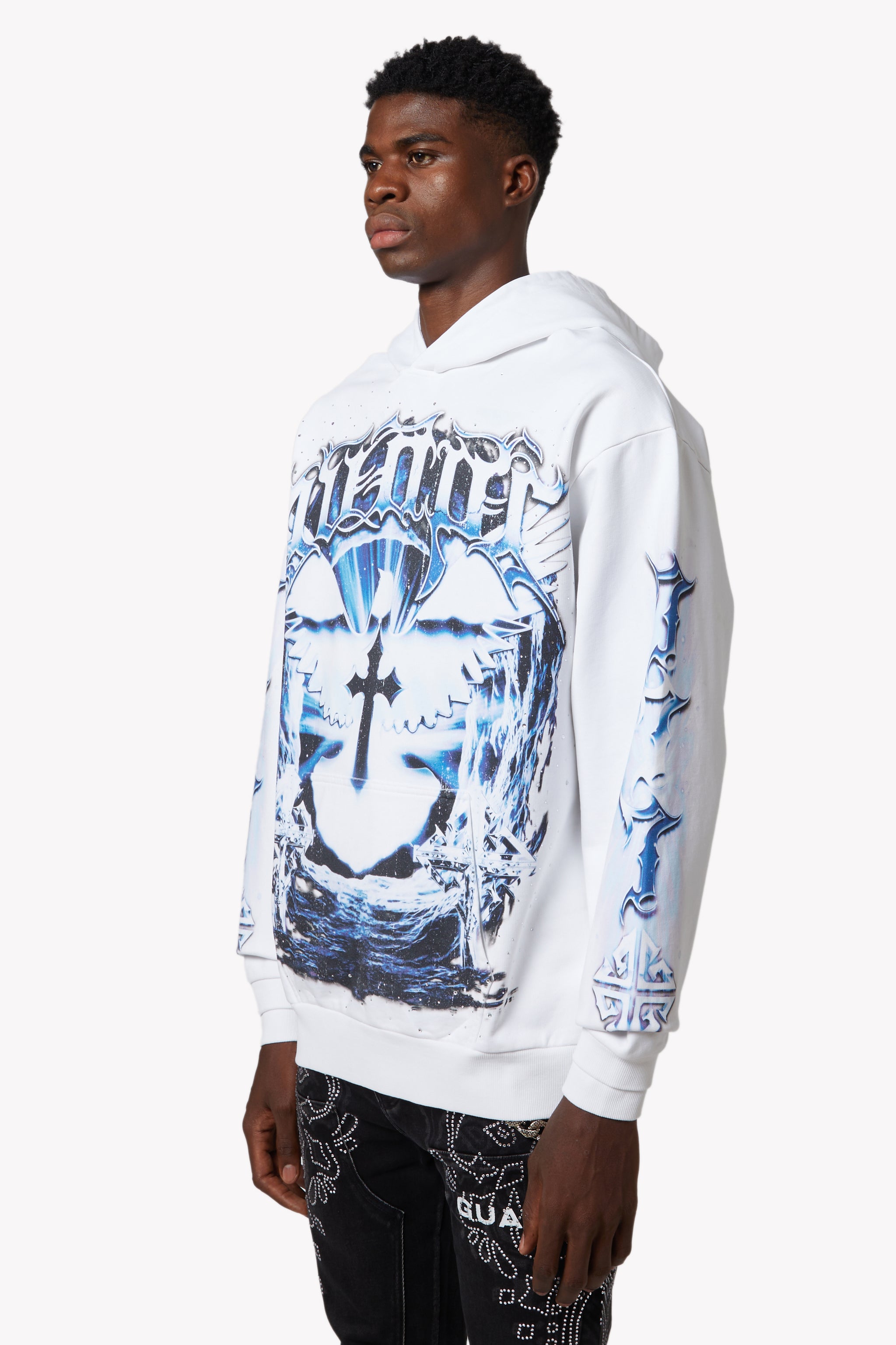 White Heavens Vault Hoodie V1