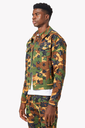 Camo Stars Denim Jacket