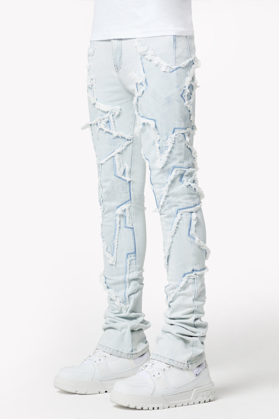 Aqua Blue Stars Denim V2