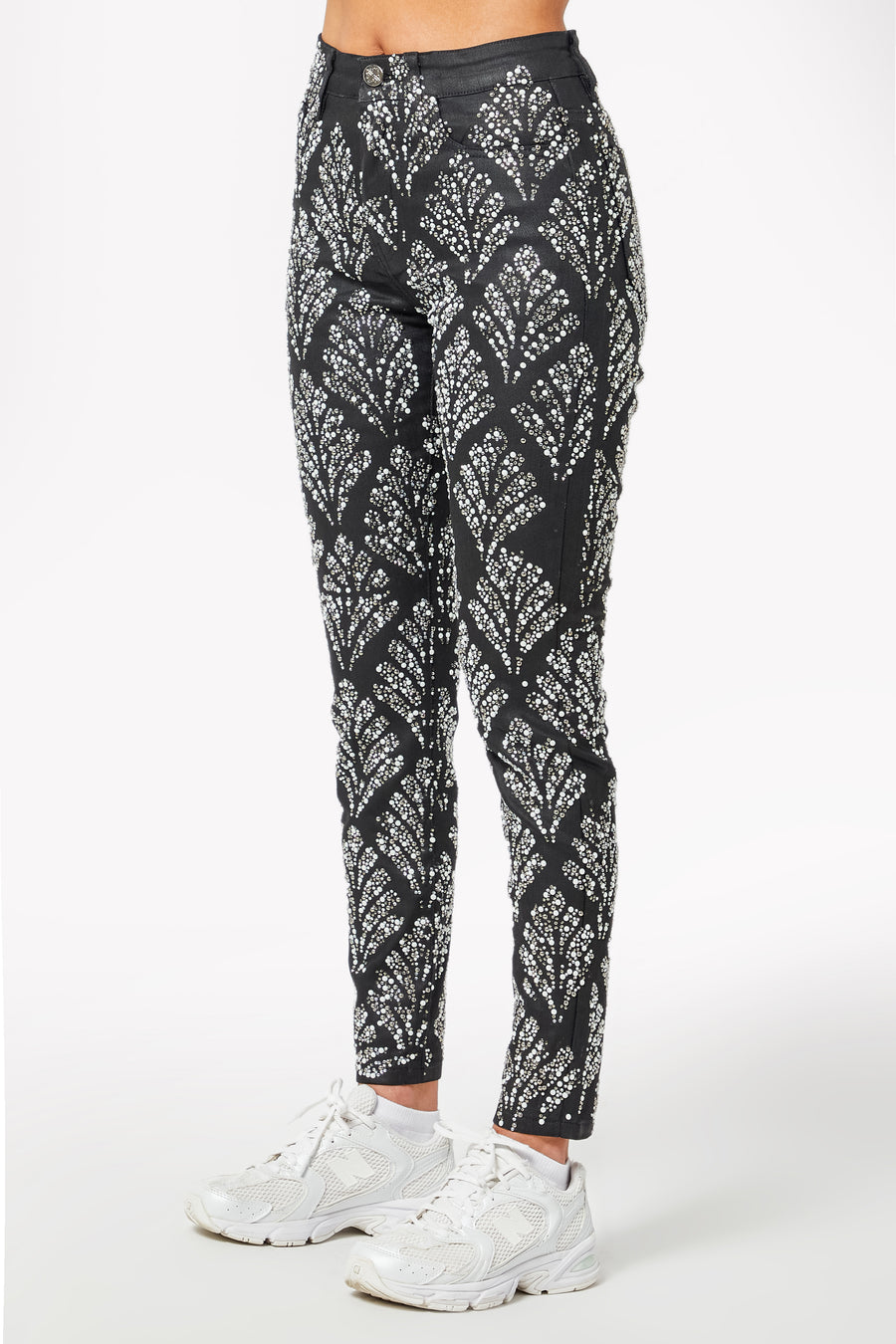 Obsidian Black Embellished Denim