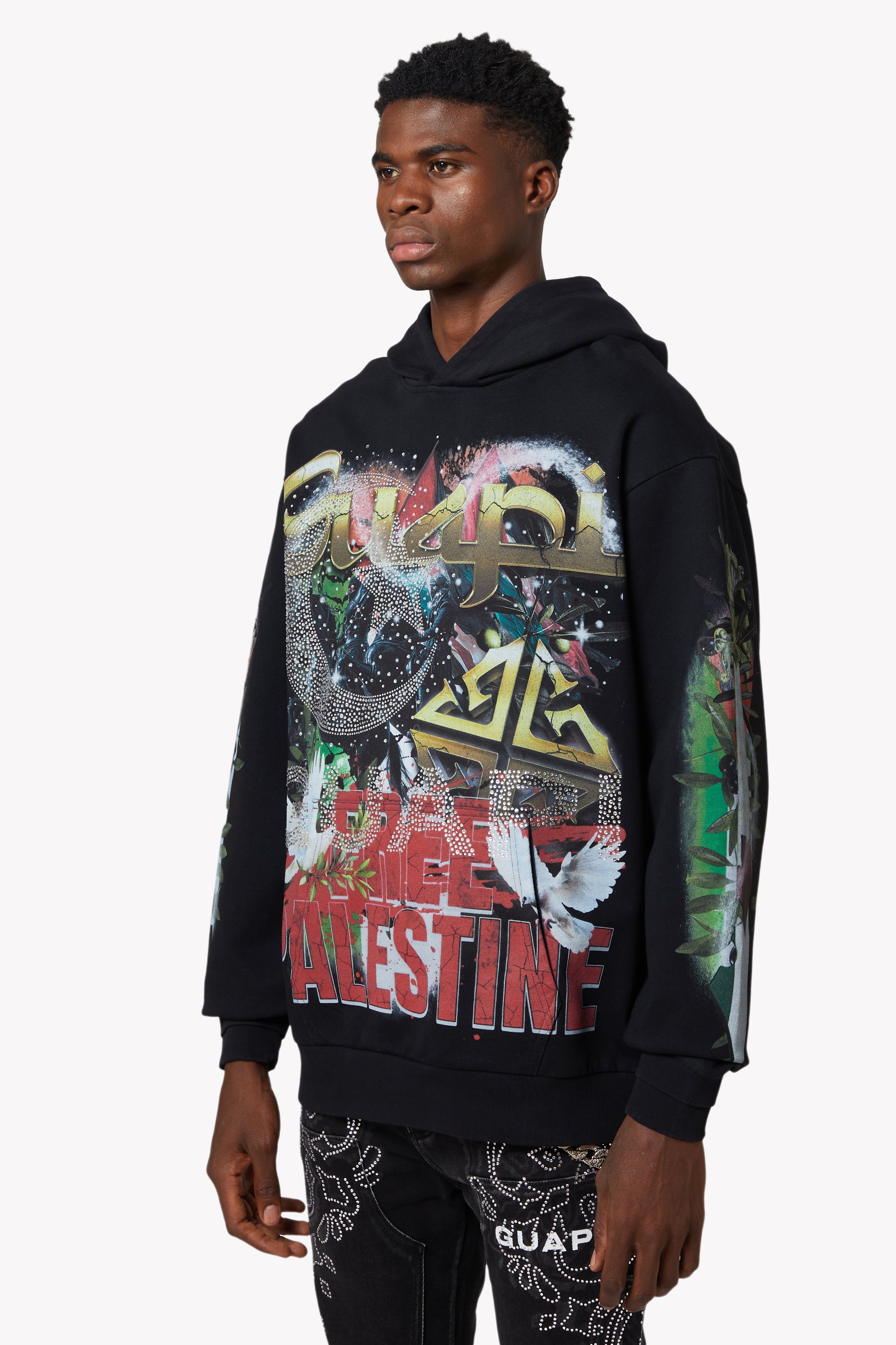 Black Free Palestine Hoodie