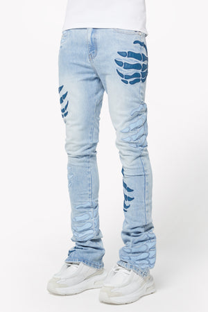 Aqua Blue Hell Dragger Denim