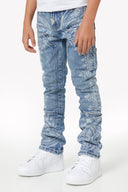 Vintage Blue Paisley Kids Denim