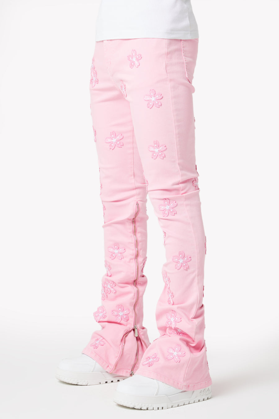 French Rose Blossom Denim
