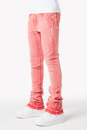 Blood Red Basics Stacked Denim