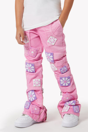 French Rose Flowers Kids Denim