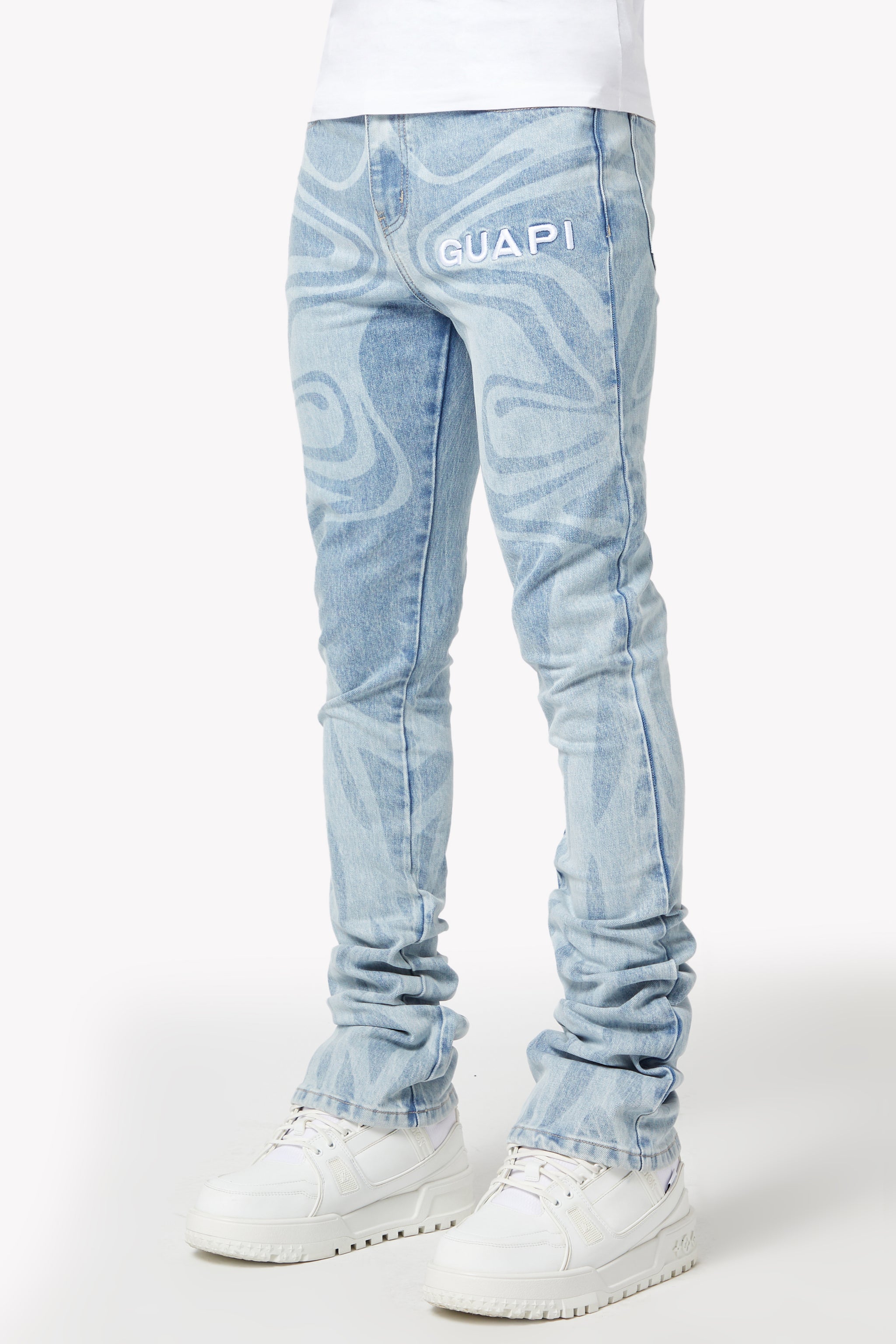 Aqua Blue Laser Denim