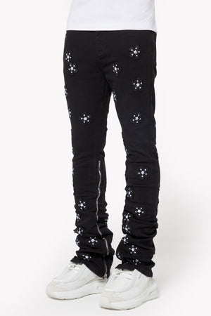 Obsidian Black Blossom Denim