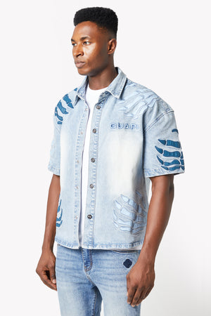 Aqua Blue Hell Dragger Shirt