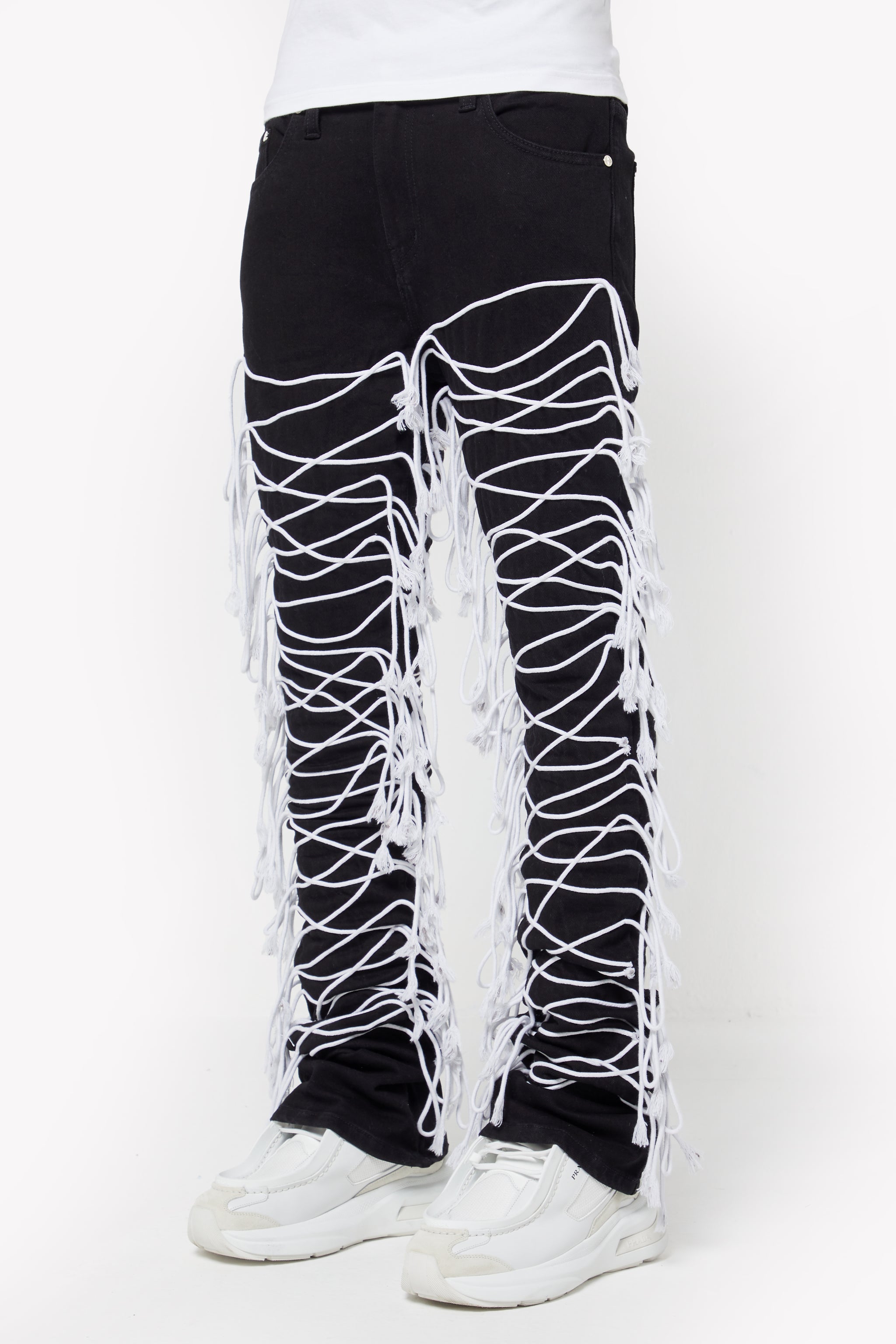 Obsidian Black Laced  Denim