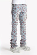 Aqua Blue Embellished Denim V3