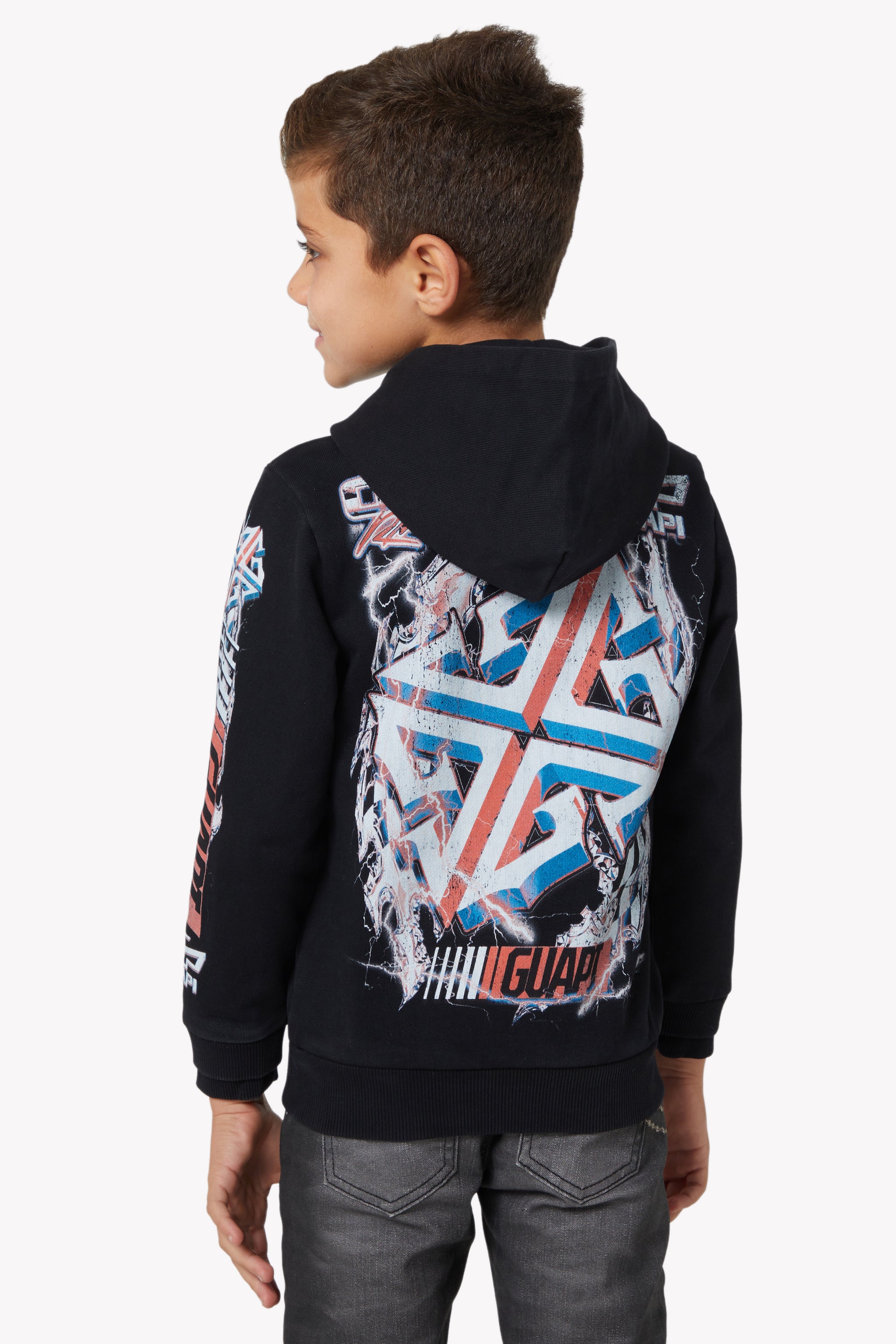 Black Nitro Drift Kids Hoodie
