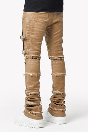 Mud Brown Waxed Convertible Denim