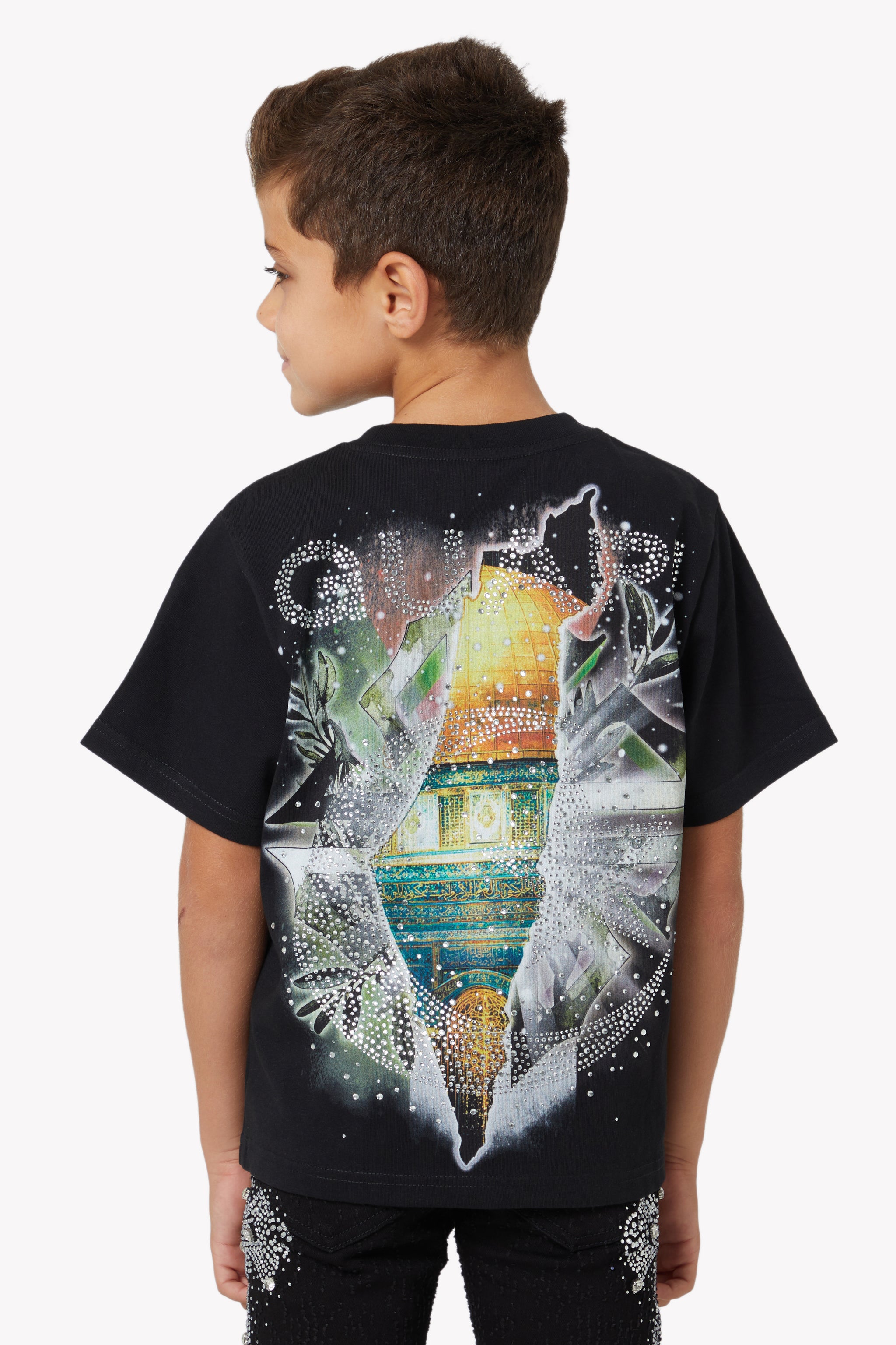 Black Free Palestine Kids Tee