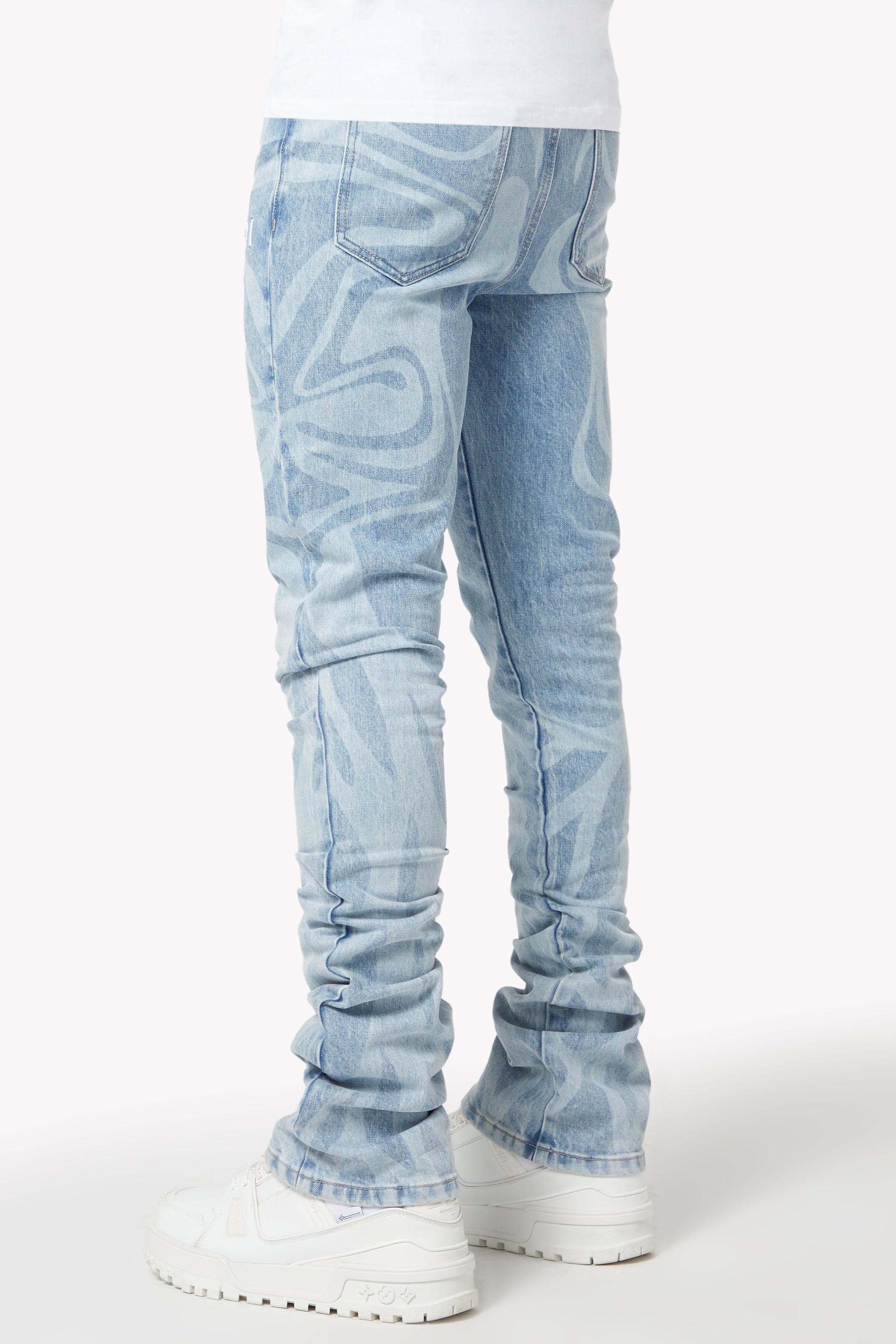 Aqua Blue Laser Denim