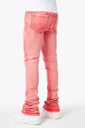 Blood Red Basics Stacked Denim