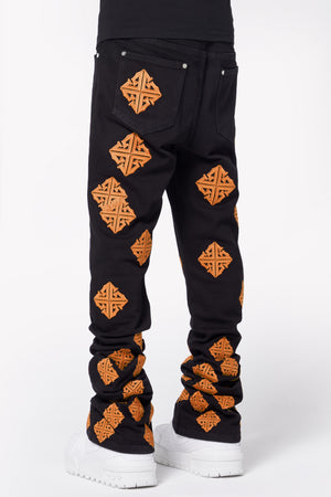 Tiger Icon Stacked Denim
