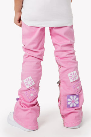 French Rose Flowers Kids Denim