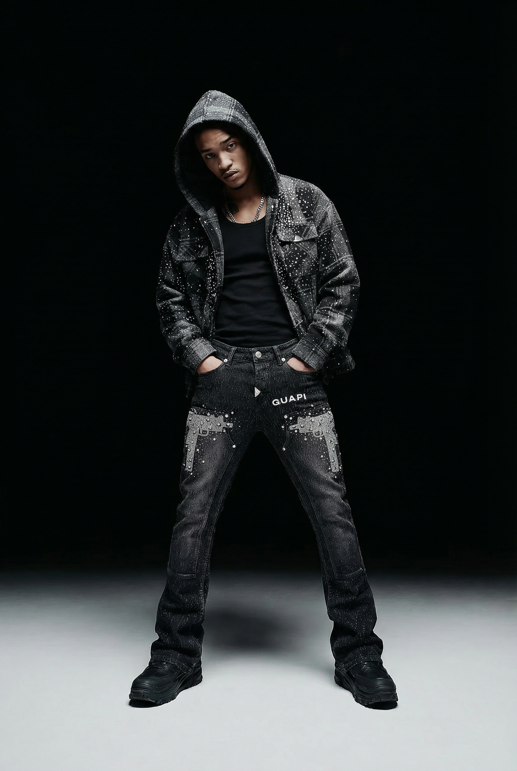 Obsidian Black Uzi Denim