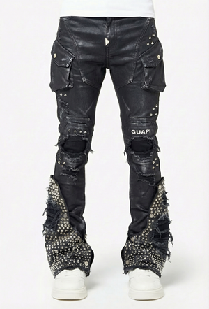 Black Coffin Arc Waxed Denim
