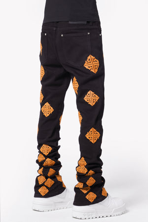 Tiger Icon Stacked Denim