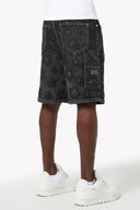 Obsidian Black Stars Denim Shorts