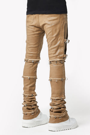 Mud Brown Waxed Convertible Denim
