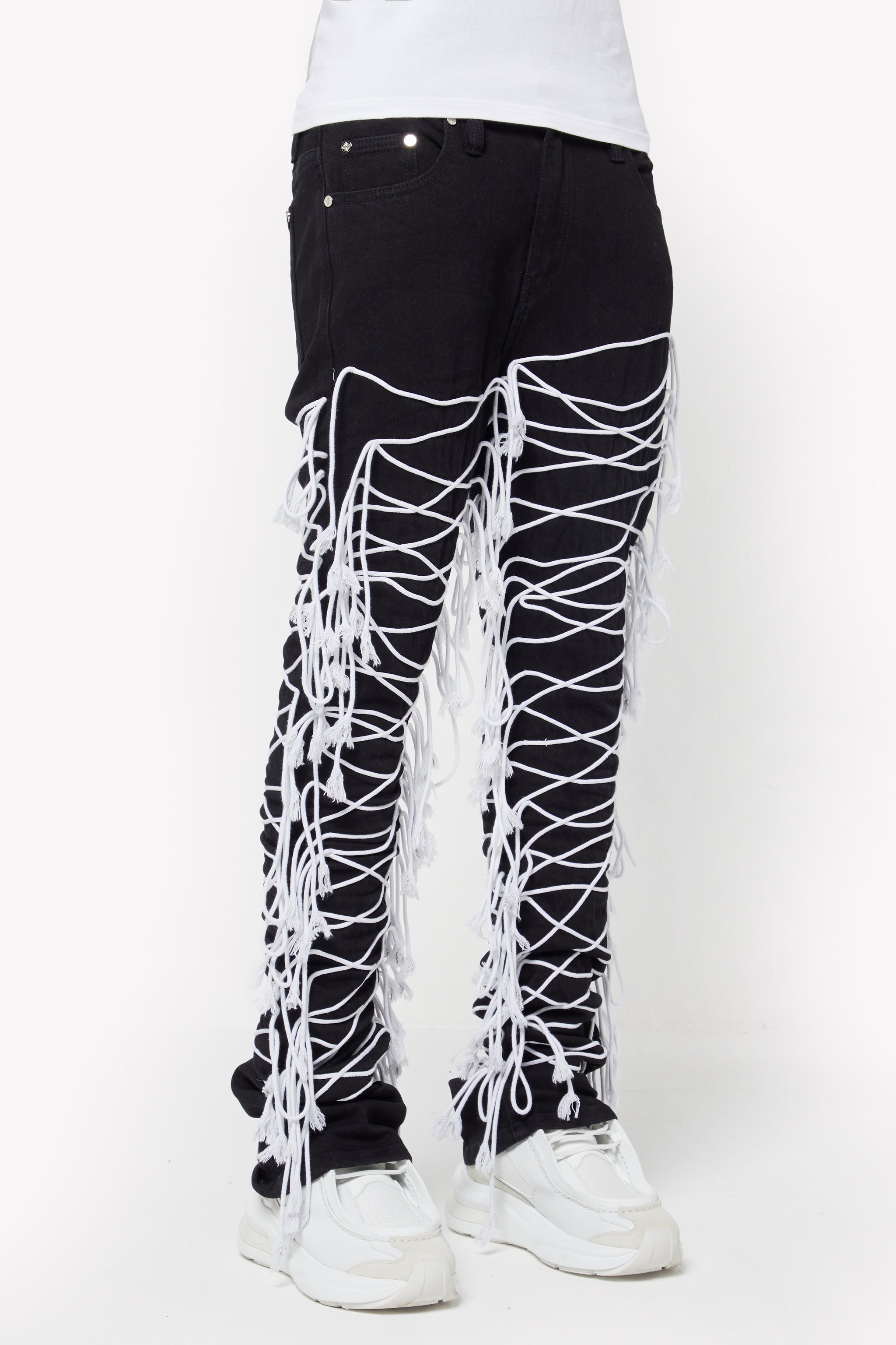 Obsidian Black Laced  Denim