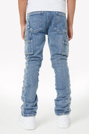 Vintage Blue Paisley Kids Denim