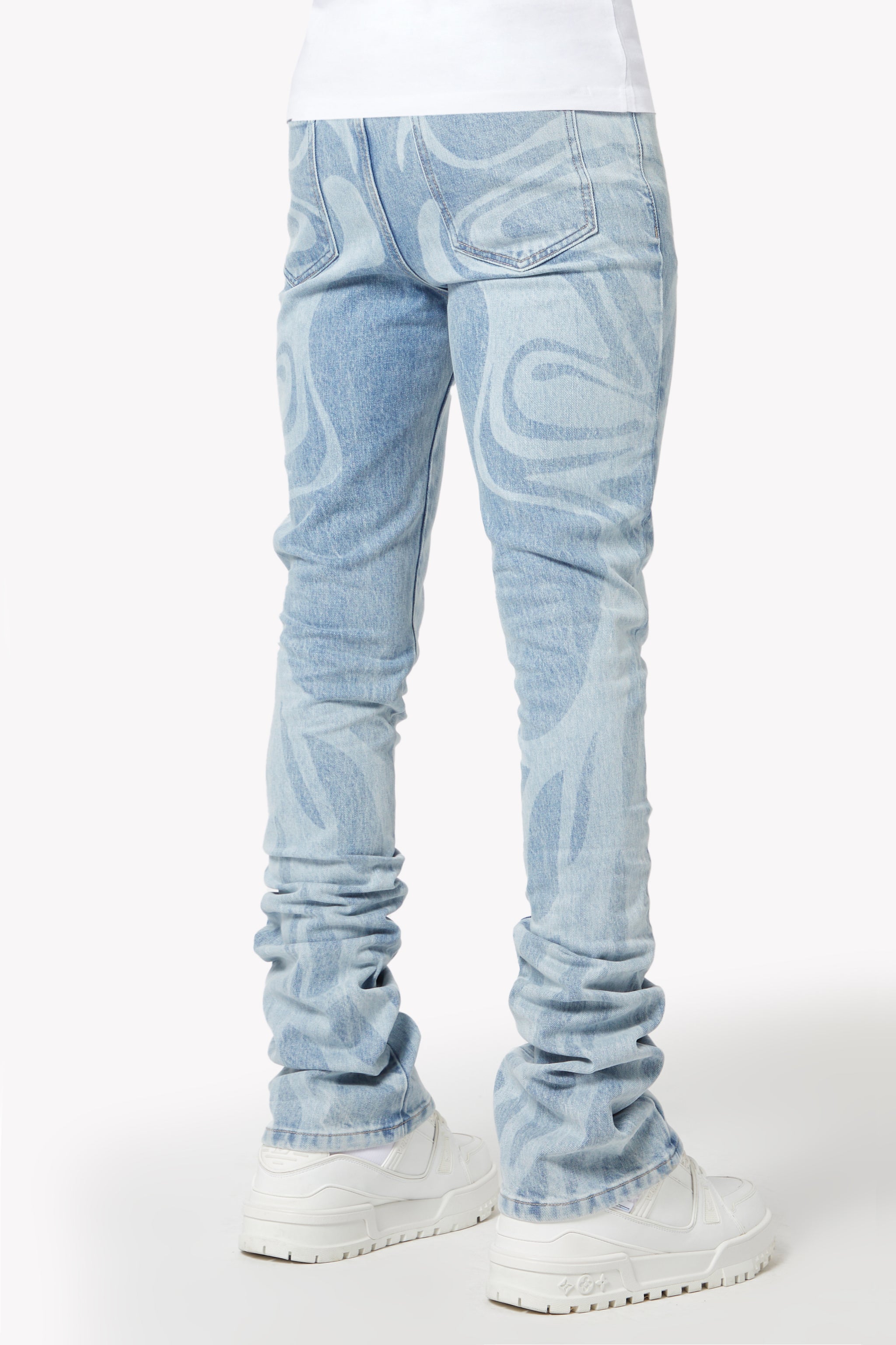 Aqua Blue Laser Denim