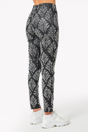 Obsidian Black Embellished Denim