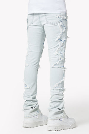 Aqua Blue Stars Denim V2