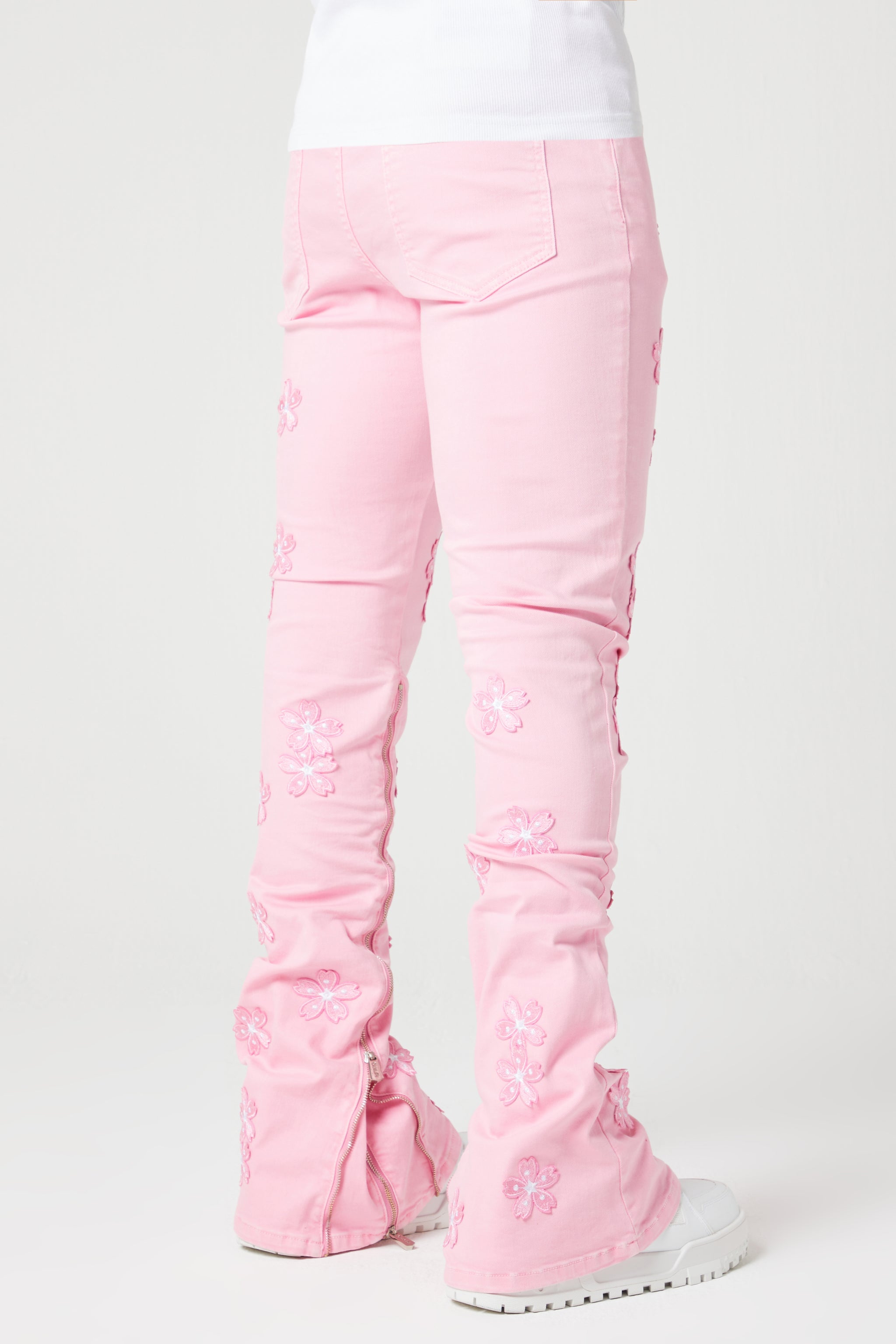 French Rose Blossom Denim