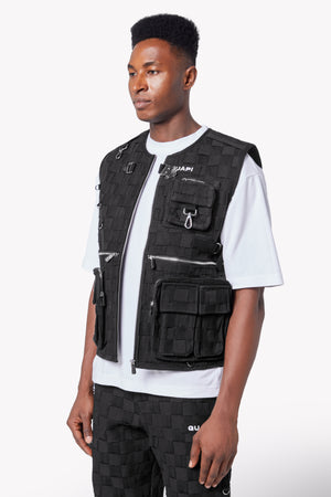 Obsidian Black Braided Vest