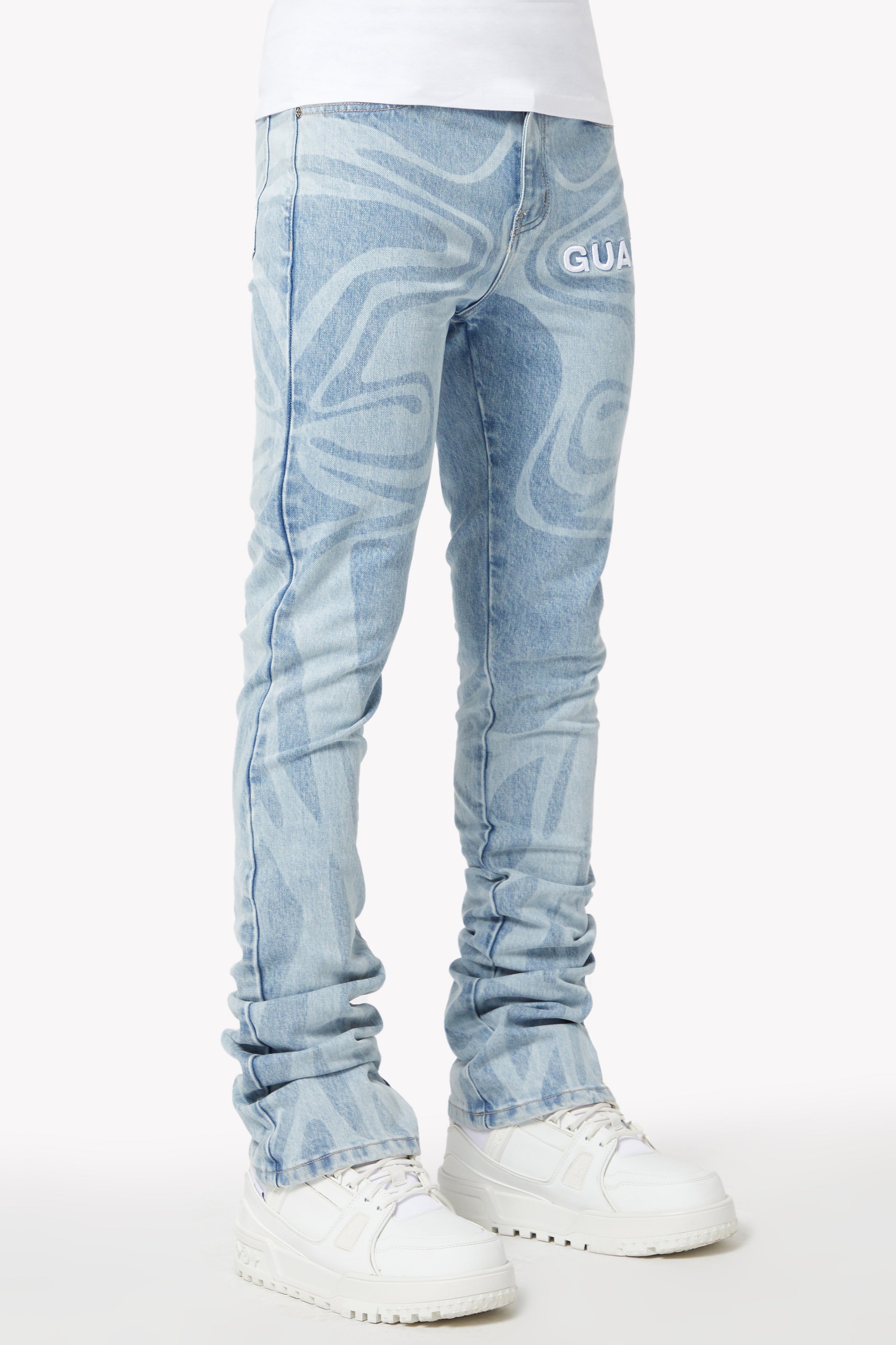 Aqua Blue Laser Denim