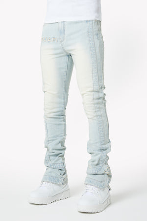 Vintage Blue Stripes Denim