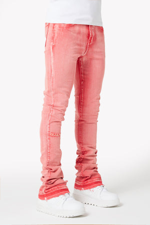 Blood Red Basics Stacked Denim