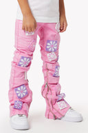French Rose Flowers Kids Denim