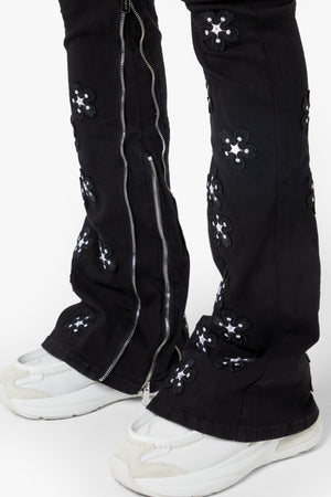 Obsidian Black Blossom Denim