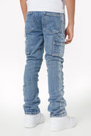 Vintage Blue Paisley Kids Denim