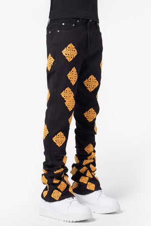 Tiger Icon Stacked Denim