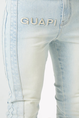 Vintage Blue Stripes Denim