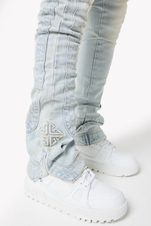 Vintage Blue Stripes Denim
