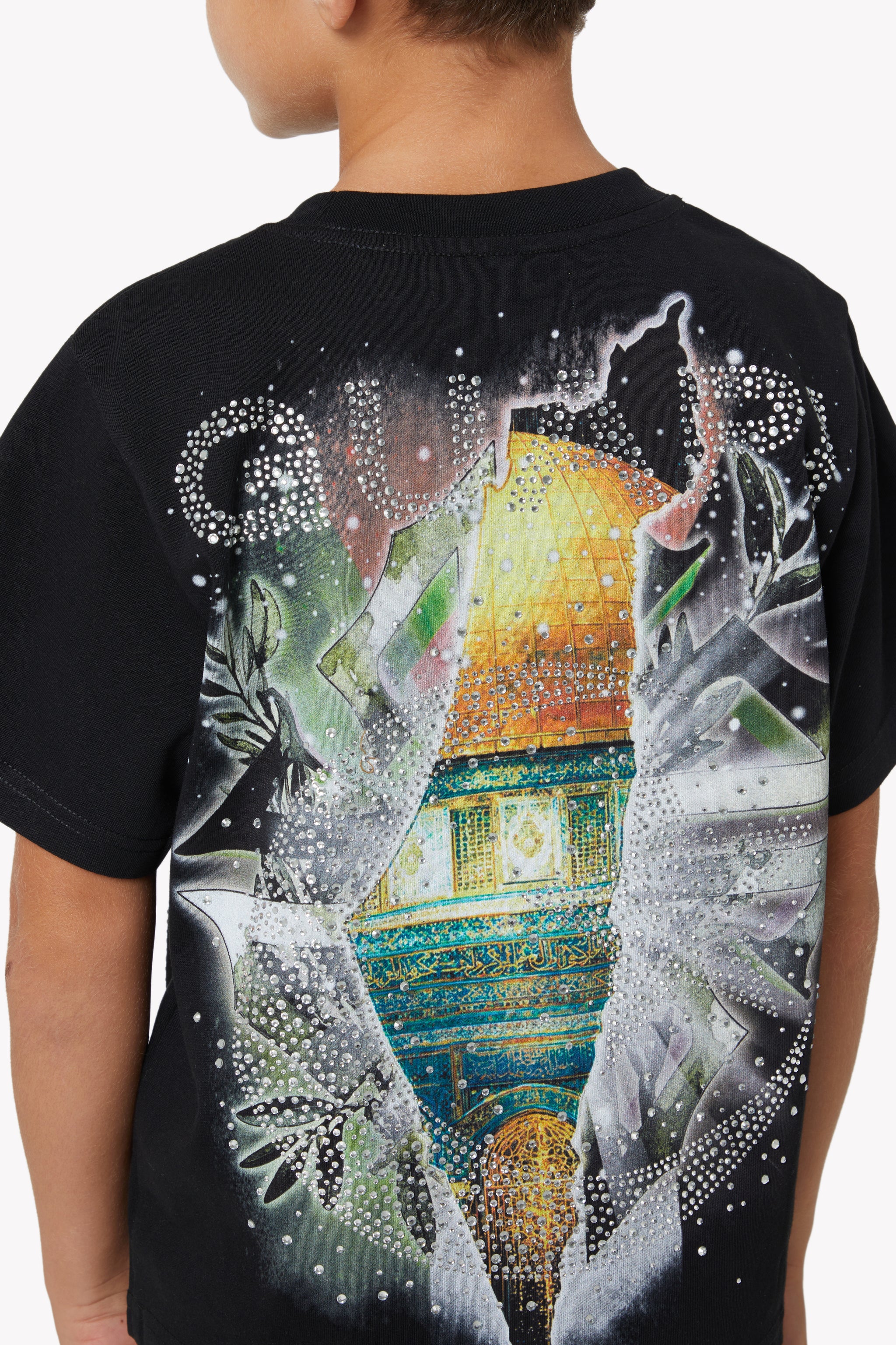 Black Free Palestine Kids Tee