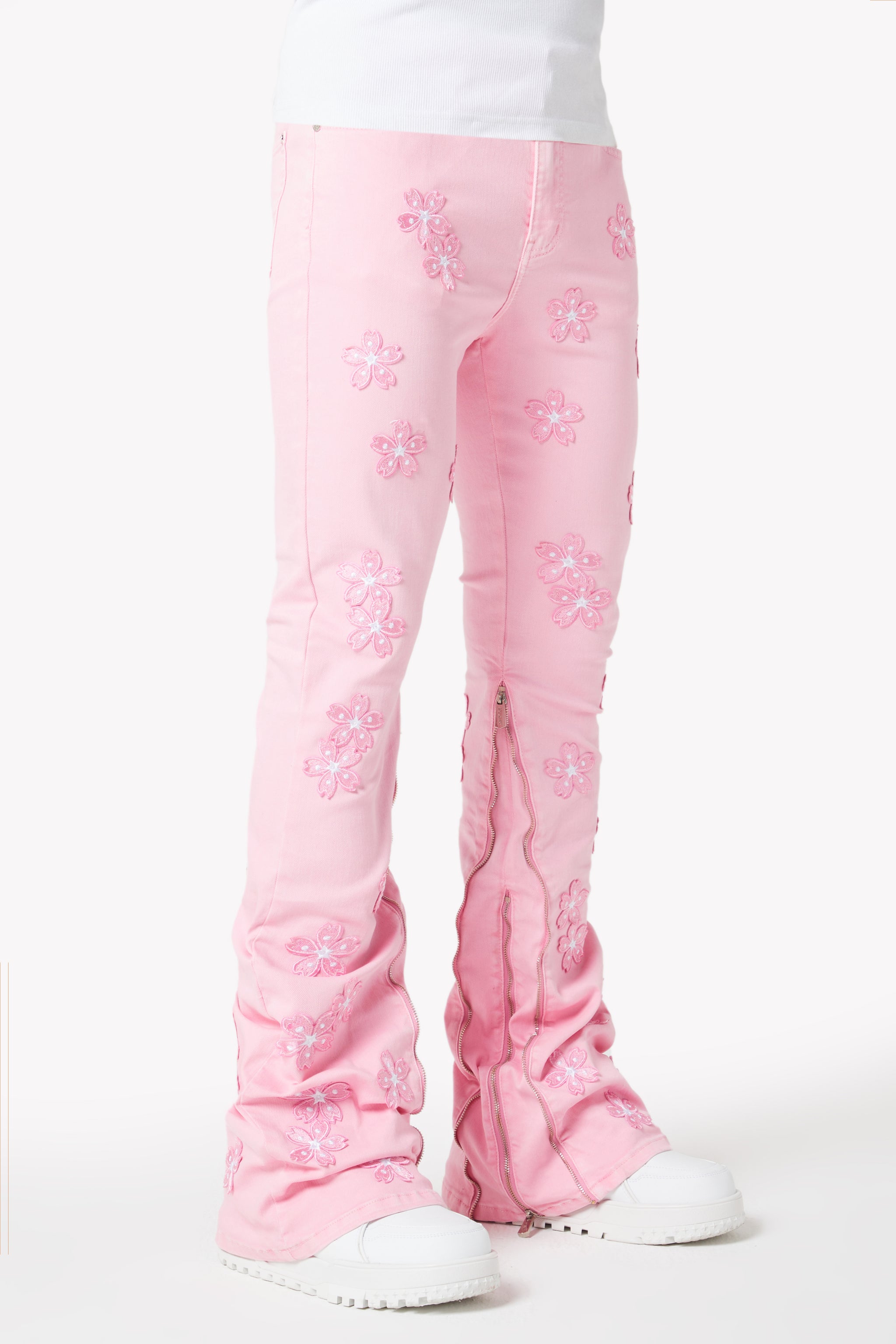 French Rose Blossom Denim