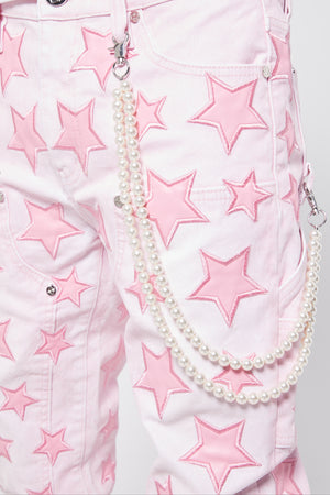 French Rose Stars Regular Denim