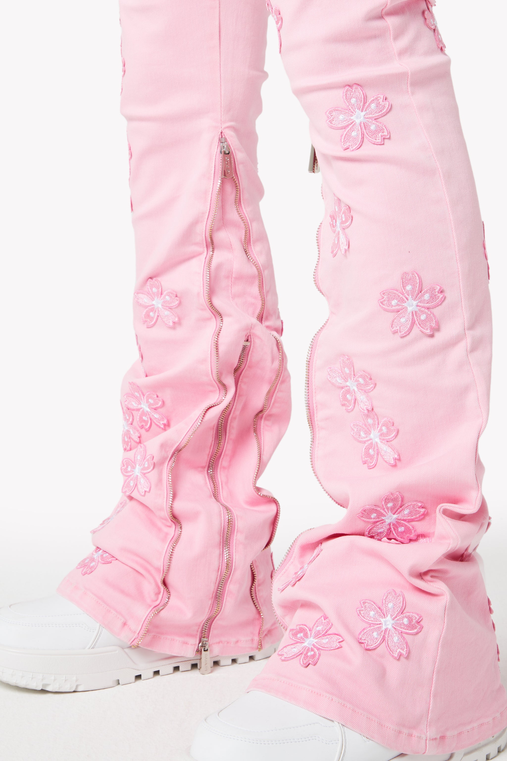 French Rose Blossom Denim